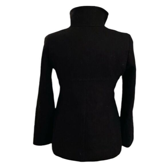 Michael Kors Wool Blend Peacoat Zipper Front Toggle Black Button Size 4 - Picture 4 of 16